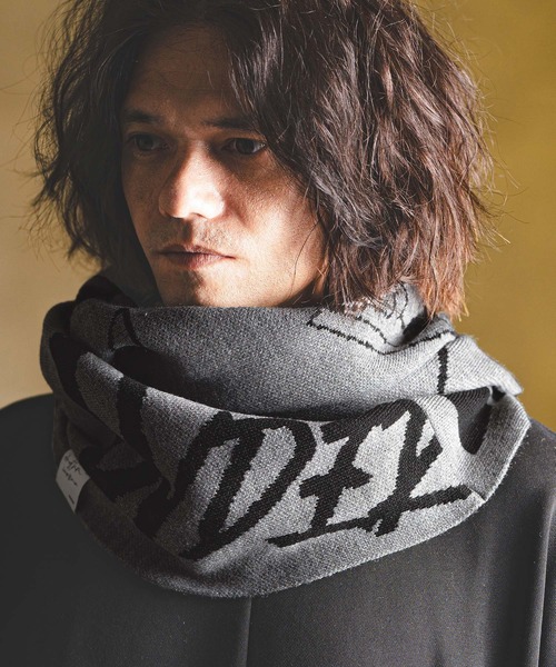 GLIMCLAP ネックウォーマー スヌード mko12364- Logo jacquard snood