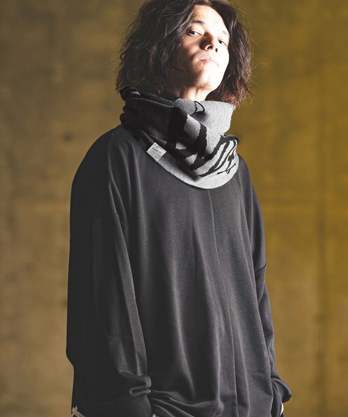 GLIMCLAP ネックウォーマー スヌード mko12364- Logo jacquard snood