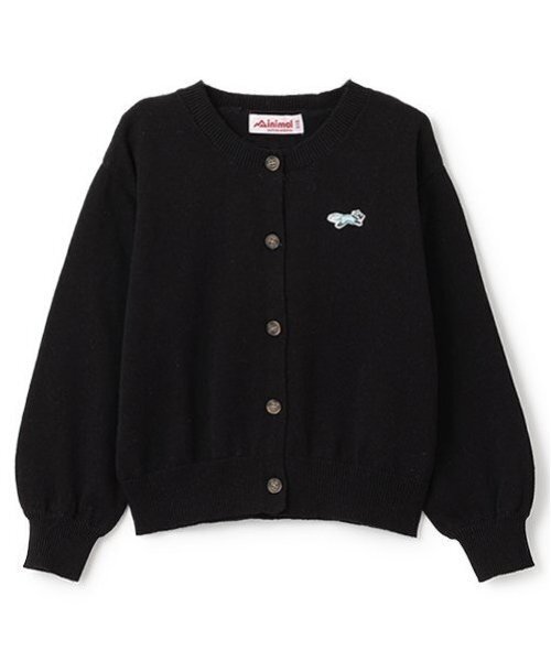 minimom カーディガン　4〜5y MOOMIN×a part of me.】L/Cボーダーニット 七分袖カーディガン