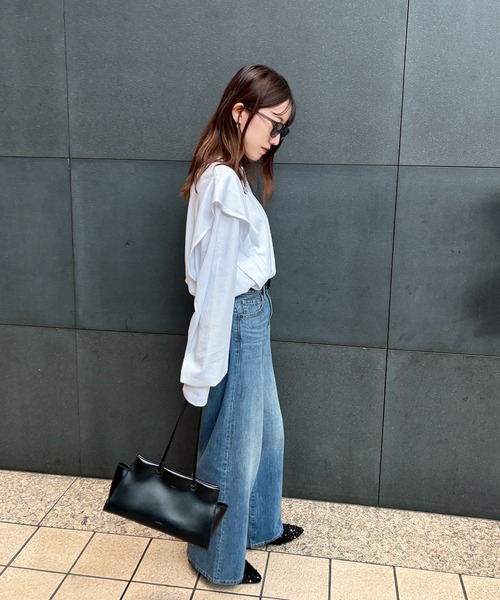 I-SOOK（アイスー） tシャツ 「ISOOK / アイスー」ラッフルショルダー