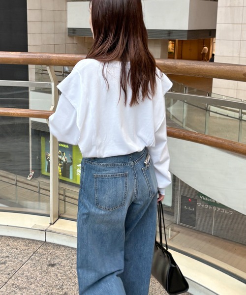 I-SOOK（アイスー） tシャツ 「ISOOK / アイスー」ラッフルショルダー