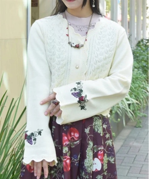 axes femme（アクシーズ ファム） カーディガン シーズナルフルーツ