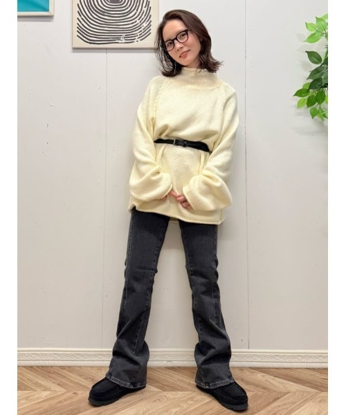 ニット セーター ロールネックニットプルオーバー レディース Right-on ニット セーター ロールネックニット レディース