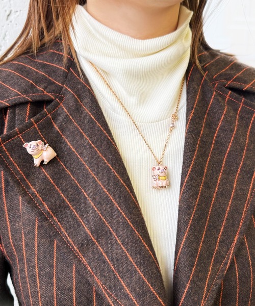 【ANNA SUI】即対応 ミニブタモチーフ ブローチ ANNA SUI ブローチ ミニブタモチーフ レディース : ZOZOTOWN