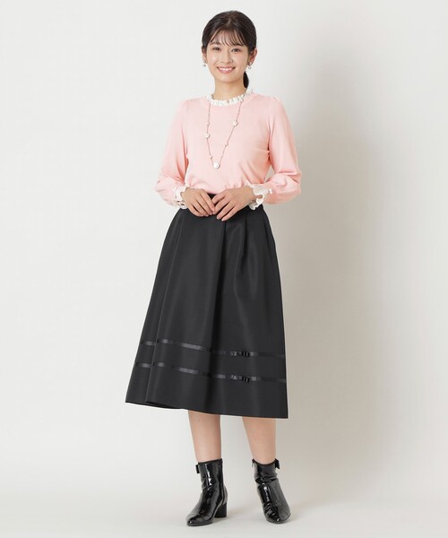TO BE CHIC ニット セーター シフォンレイヤード プルオーバー