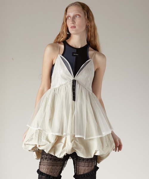 PRANK PROJECT レザーコンビチュニック / Leather Combi Tunic