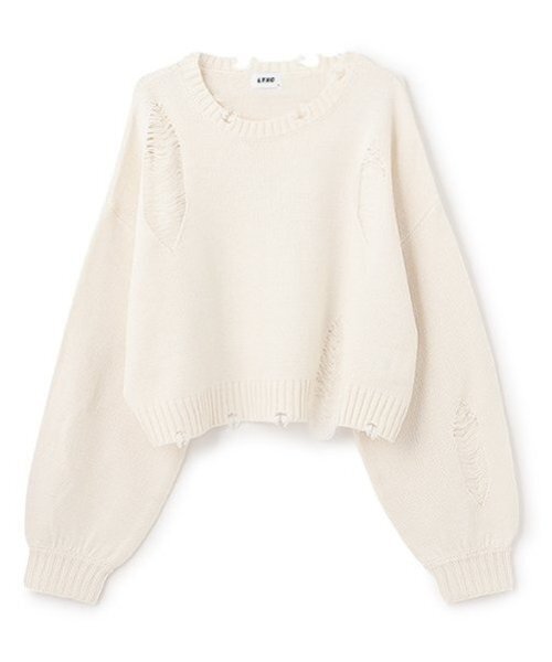 ニット セーター 「LTXC」ダメージニット キッズ 子供服 女の子 | LOVETOXIC | 12