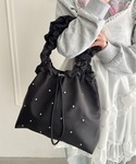 トートバッグ フリルショルダービジュートートバ...の詳細画像2