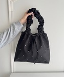 トートバッグ フリルショルダービジュートートバ...の詳細画像5
