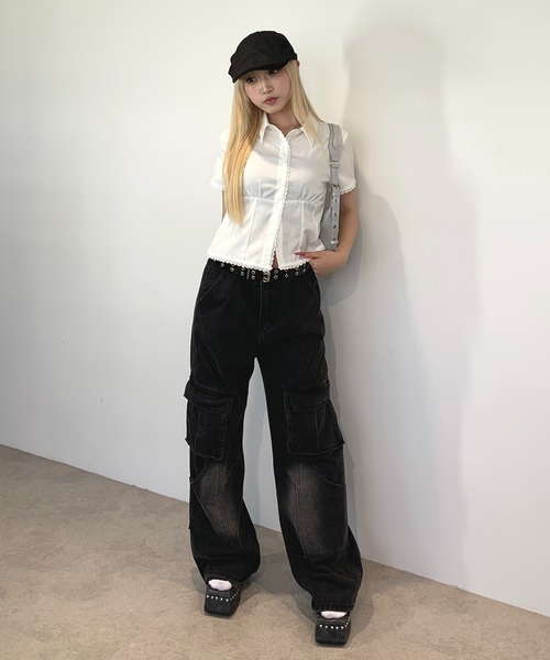 lilful ワイドパンツ カーゴパンツ グランジ ルーズシルエット