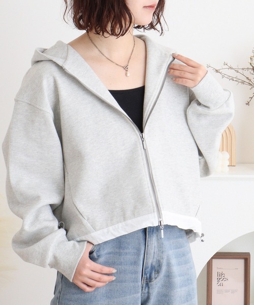 パーカー hunch ショート丈パーカー レディース hunch パーカー ショート丈パーカー レディース : ZOZOTOWN
