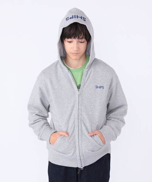 パーカー SHIPS KIDS:140〜160cm / ロゴ フード ジップ パーカ キッズ 子供服 男の子 女の子の画像