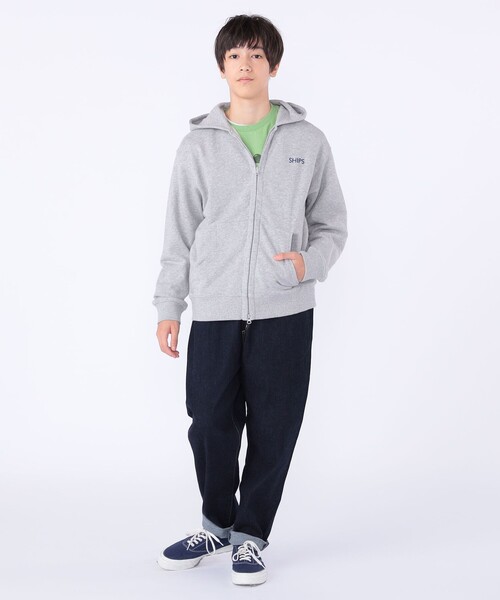 パーカー SHIPS KIDS:140〜160cm / ロゴ フード ジップ パーカ キッズ 子供服 男の子 女の子の画像