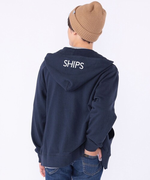 パーカー SHIPS KIDS:140〜160cm / ロゴ フード ジップ パーカ キッズ 子供服 男の子 女の子の画像