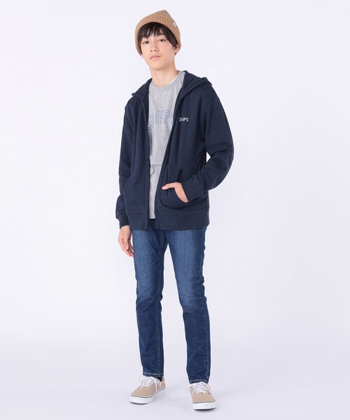 パーカー SHIPS KIDS:140〜160cm / ロゴ フード ジップ パーカ キッズ 子供服 男の子 女の子の画像