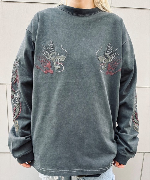 tシャツ HOUSTON / PIGMENT US COTTON L/S TEE / 22274/ 22275 レディース メンズ HOUSTON tシャツ / PIGMENT US COTTON L/S TEE 22274/ 22275