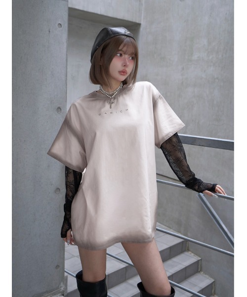 Darich tシャツ インナーレーススプレーTシャツ レディース