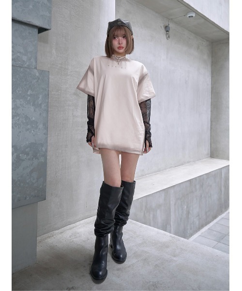 ごま　　　Darich インナーレーススプレーTシャツ インナーレーススプレーTシャツ – Darich (ダーリッチ)
