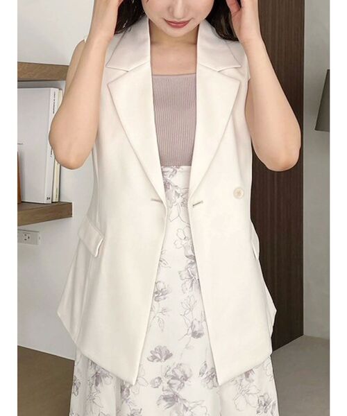ベスト ジレ バックリボンジレ レディース