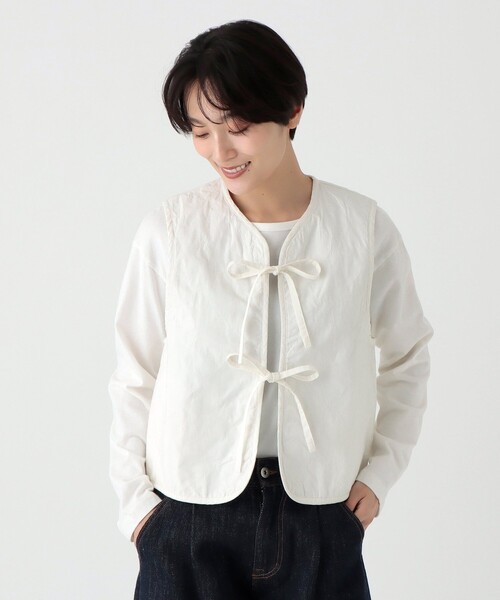ベスト ジレ リバーシブルキルティングベスト レディース
