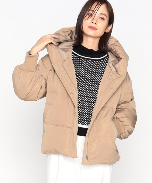 新品COMME CA ISM フード付きダウンジャケット キャメル 7号 S相当 新品COMME CA ISM フード付きダウンジャケット キャメル 7号 S相当