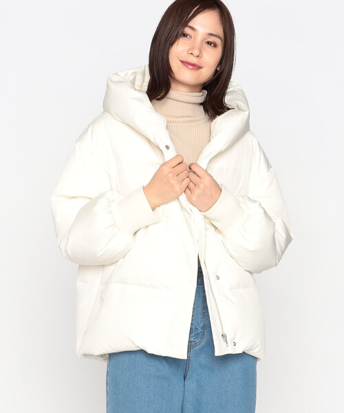 新品COMME CA ISM フード付きダウンジャケット キャメル 7号 S相当 COMME CA ISM（コムサイズム） ダウンジャケット MEDIUM キャメル