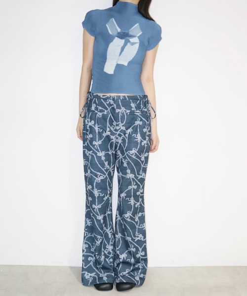 人気商品の再入荷情報をお届け！ musubore tシャツ pleatsed print tops / プリーツプリント トップス