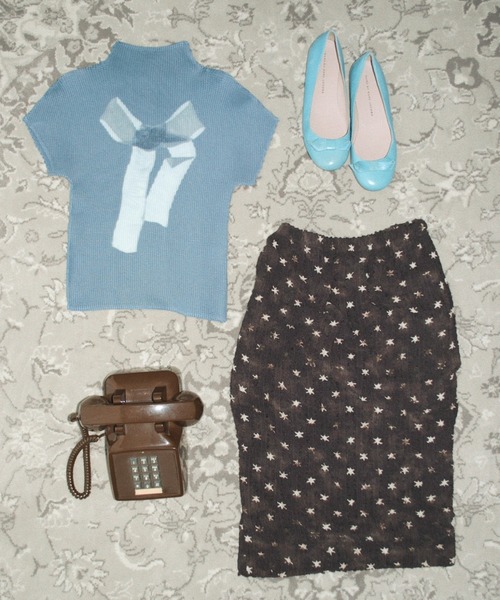 musubore（ムスボレ） tシャツ pleated print tops / プリーツプリント