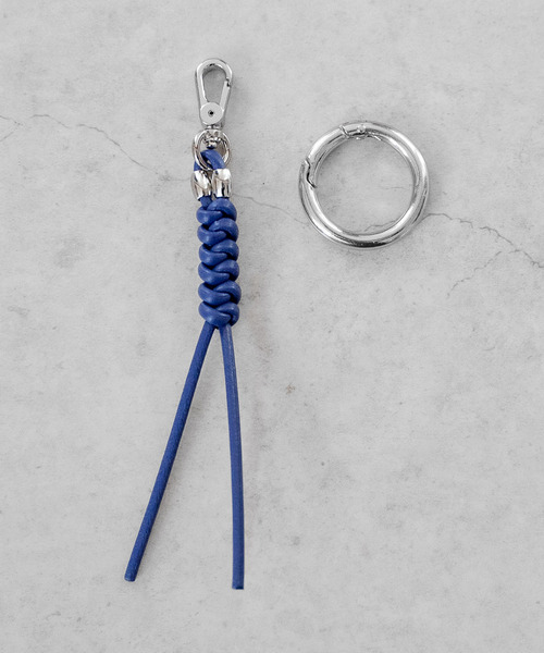 SENTI キーホルダー センティ / LEATHER BRAID KEYCHAIN レザー