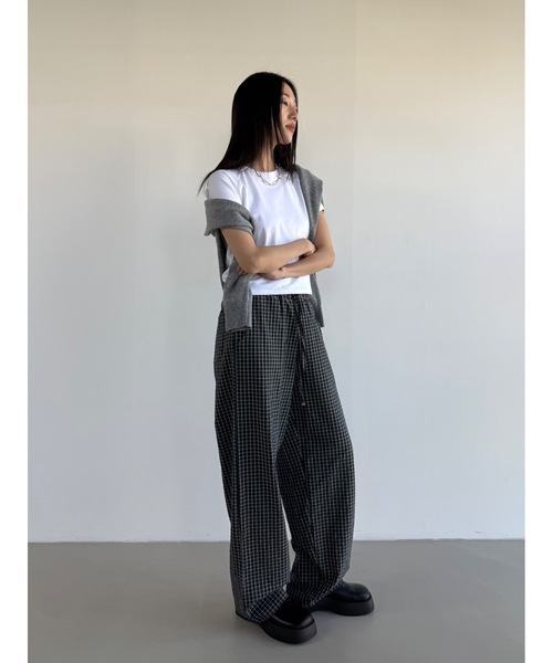 メーカー Didot.showroom パンツ 「DIDOT.」チェックイージーパンツ パンツ