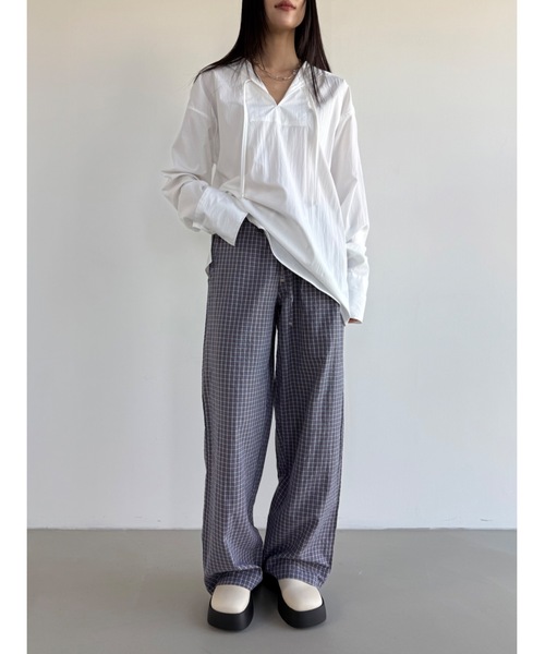 【メーカー直売】の商品をすべて Didot.showroom 「DIDOT.」チェックイージーパンツ パンツ レディースウェア