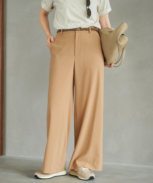 品良く着こなすため Straight Wide パンツ スラックス plage レディース ZOZOTOWN : パンツ