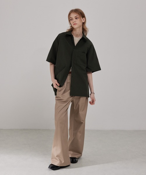 美品 MHL. M相当 チェック柄 コットン レギュラーカラー 半袖シャツ EMMA CLOTHES シャツ ヴィンテージライク レギュラーカラーミニ