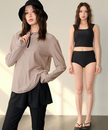 ラッシュガード 水着 レディース 体型カバー  ラッシュガード 5点セット タンキニ 紫外線カット率 99.9%以上 UPF50+ uvカット フィッ｜ZOZOTOWN Yahoo!店