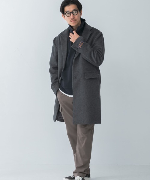「ITEMS URBANRESEARCH」 チェスターコート MEDIUM ダークグレー メンズ_画像2