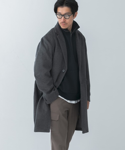 「ITEMS URBANRESEARCH」 チェスターコート MEDIUM ダークグレー メンズ_画像3