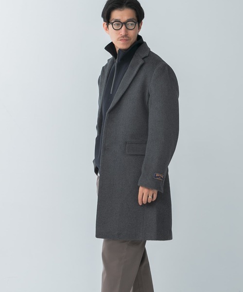 「ITEMS URBANRESEARCH」 チェスターコート MEDIUM ダークグレー メンズ_画像4