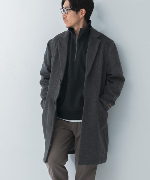 「ITEMS URBANRESEARCH」 チェスターコート MEDIUM ダークグレー メンズ_画像5
