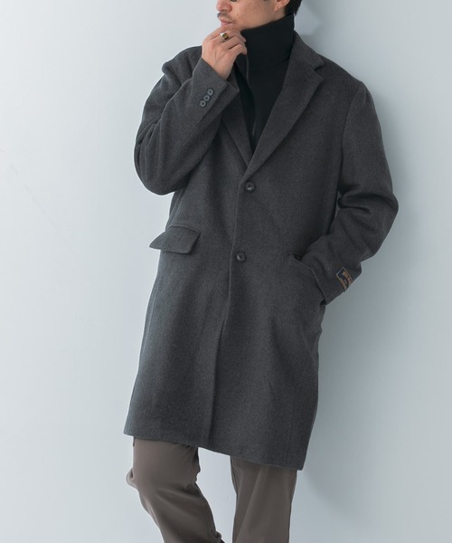 「ITEMS URBANRESEARCH」 チェスターコート MEDIUM ダークグレー メンズ_画像6
