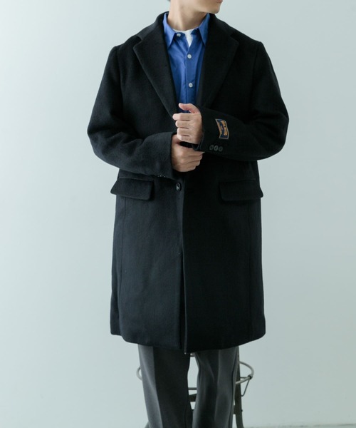 「ITEMS URBANRESEARCH」 チェスターコート MEDIUM ダークグレー メンズ_画像8