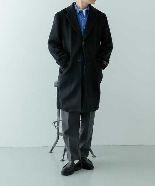 「ITEMS URBANRESEARCH」 チェスターコート MEDIUM ダークグレー メンズ_画像9