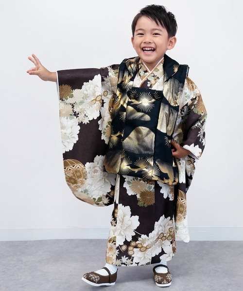 KYOETSU（京越） 七五三 3歳 和柄 シューズ 靴（女の子・男の子兼用