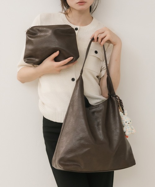 HEILIS（ヘイリス） トートバッグ 大きめ ポーチ付きワンショルダー