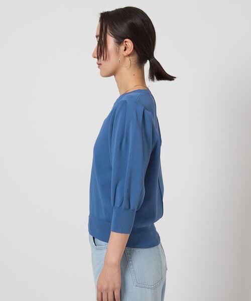 ニット セーター 「WEB限定」「at ease」コンシャススリーブ ニット  -ウォッシャブル・接触冷感・UVカット- レディース