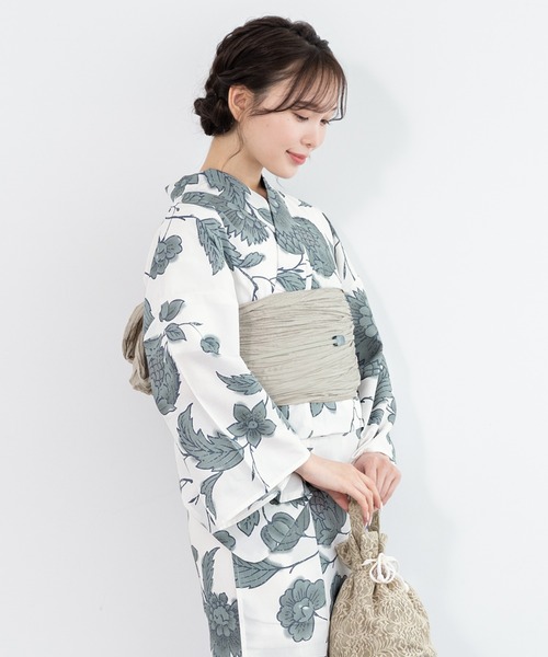 Soubien 花柄 セパレート浴衣 3点セット SOUBIEN 浴衣 “初心者でもプロの着姿”新二部式 セパレート浴衣3