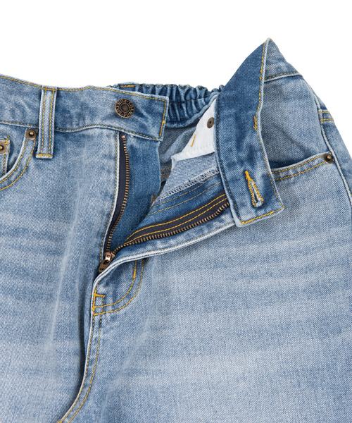 [PUNYUS] повреждение обработка Denim брюки 3 черный женский 