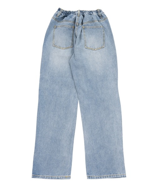 [PUNYUS] повреждение обработка Denim брюки 3 черный женский 
