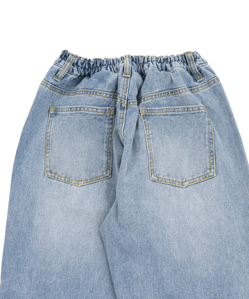 [PUNYUS] повреждение обработка Denim брюки 3 черный женский 