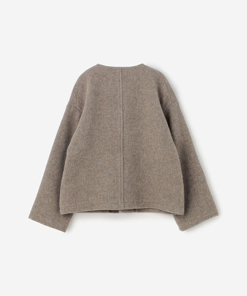 ダントン Danton フリースジャケット 34 DANTON ノーカラーフリース