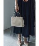 ハンドバッグ サテンプリーツハンドバッグ パー...の詳細画像4